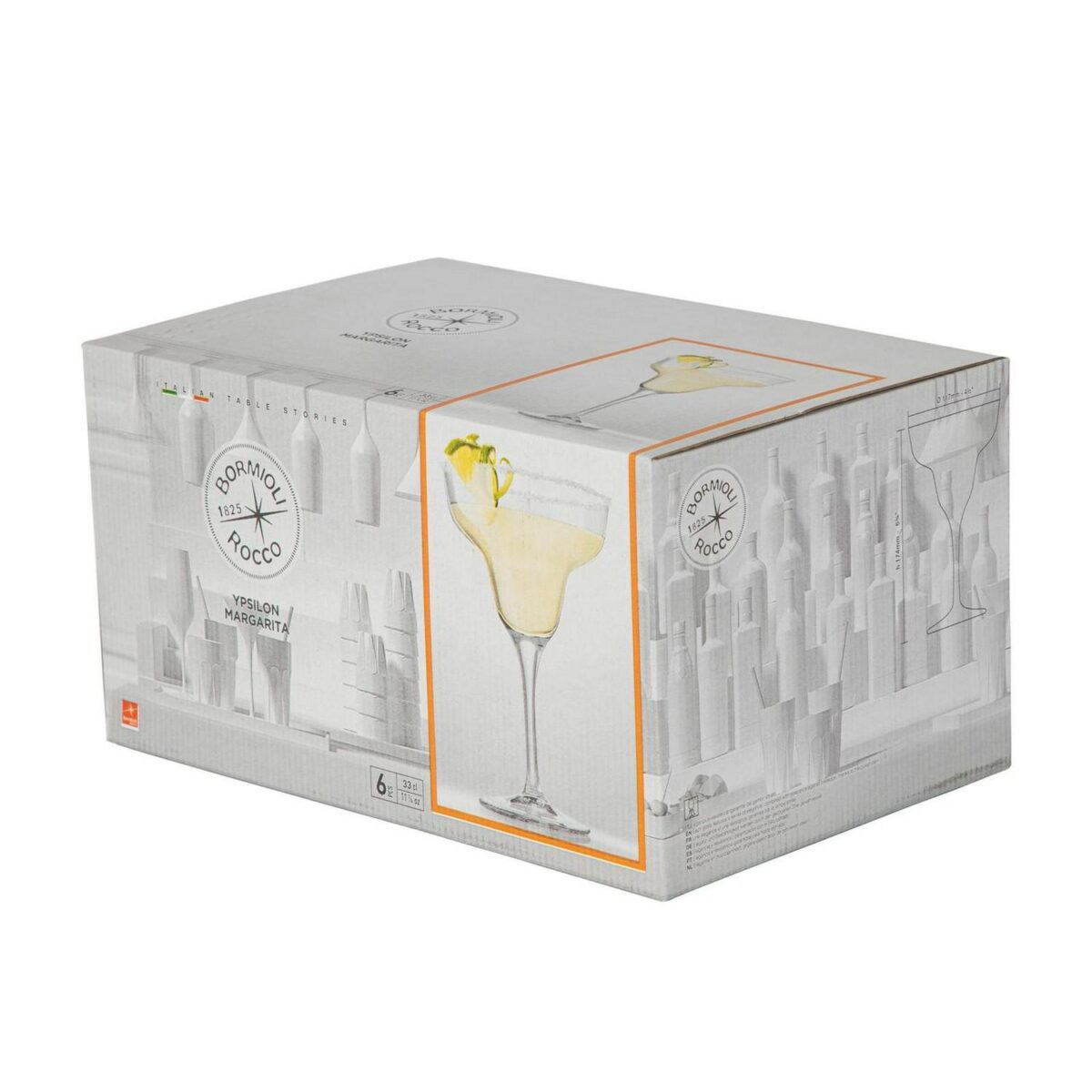 Bormioli Rocco 6x Ypsilon Margarita Glasses Classic Italian Glass 330ml Clear - Image 6