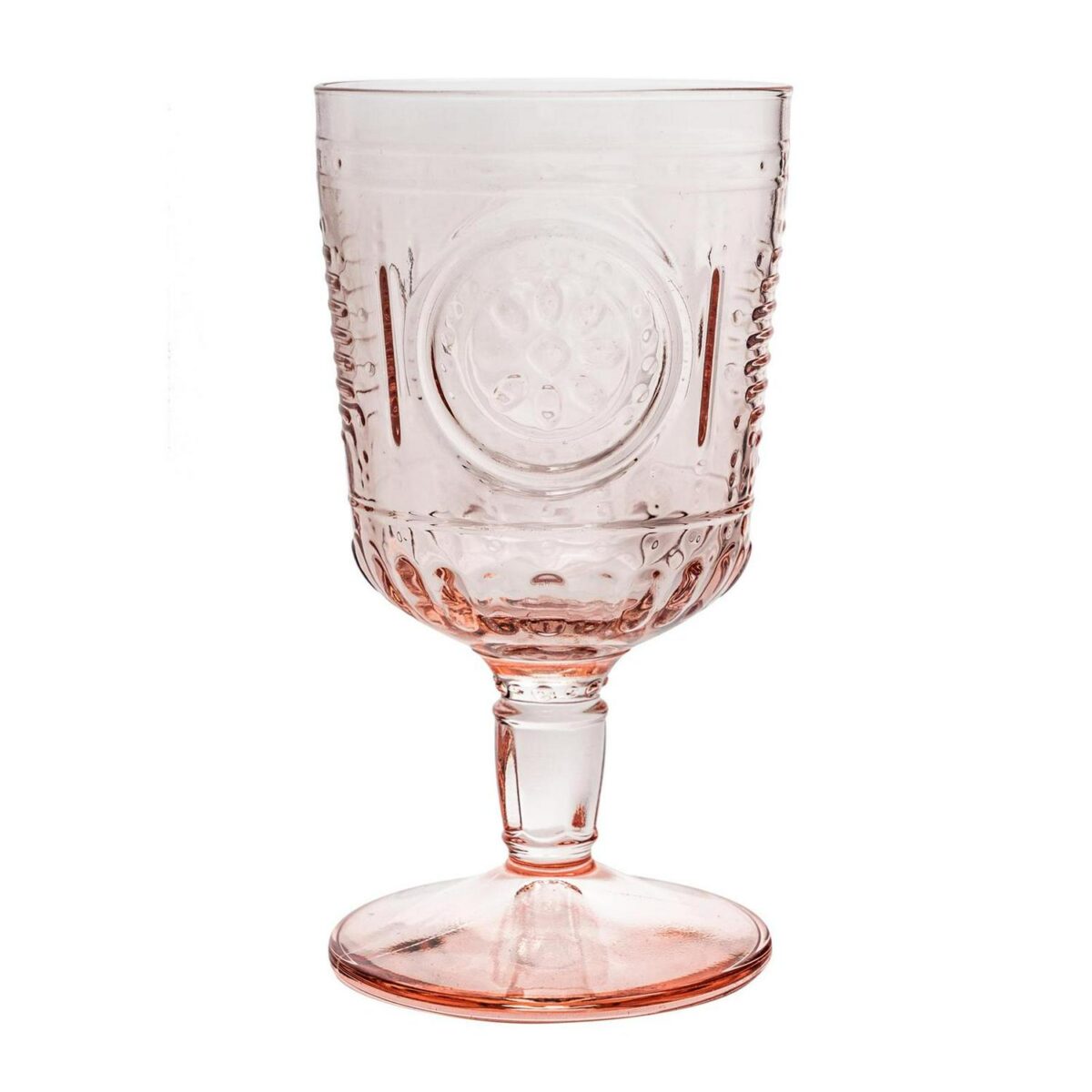 Bormioli Rocco 8x Romantic Wine Glasses Floral Decorated Goblets 320ml Red - Image 4