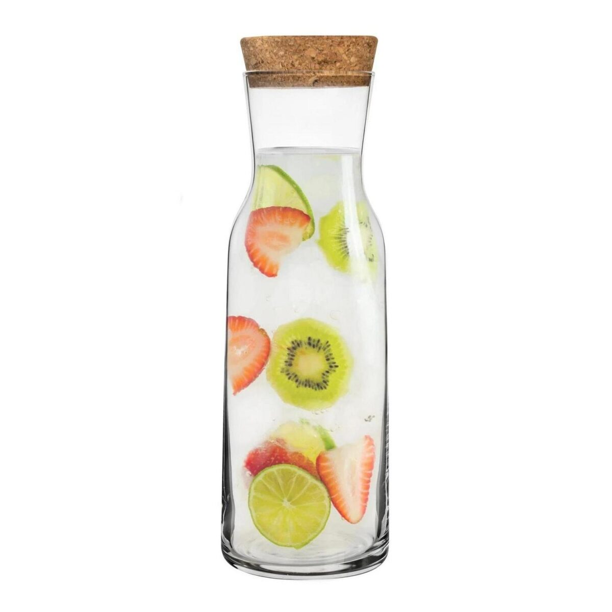 Bormioli Rocco Aquaria Glass Carafe with Cork Lid Water Juice 1.2L Clear - Image 1