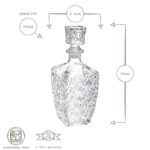 Bormioli Rocco Dedalo Whisky Decanter Cut Glass Liqueur Glass 780ml Clear - Image 3