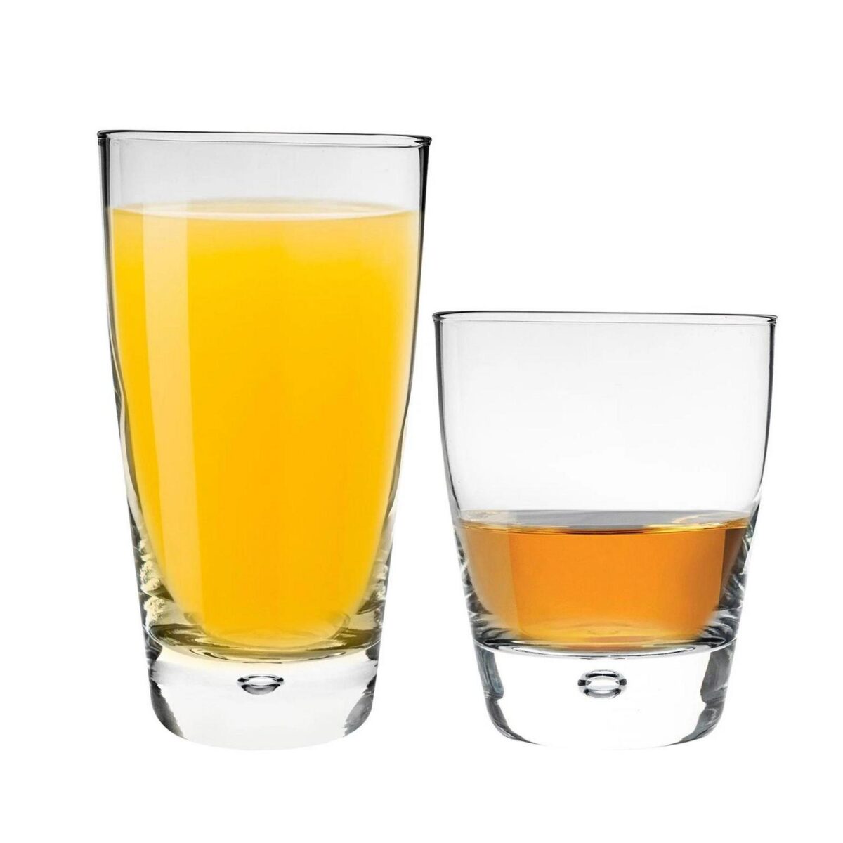 Bormioli Rocco Luna 8 Piece Glassware Set Water Juice Highball Tumbler Clear - Image 1