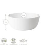 Bormioli Rocco Toledo Glass Dinner Plates Tempered Dinnerware 23cm White - Image 3