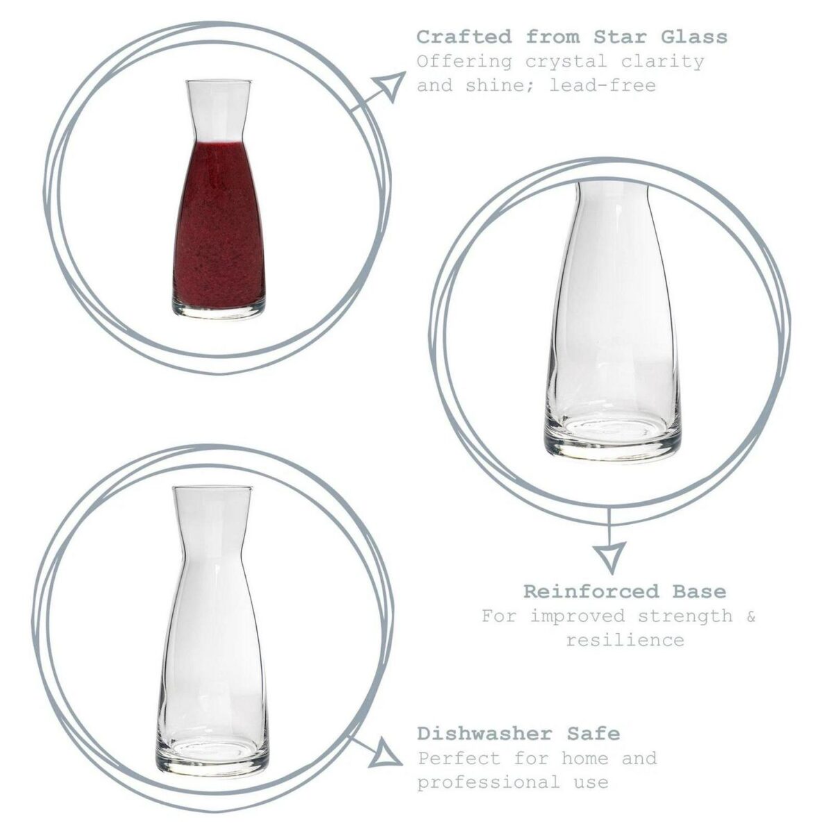 Bormioli Rocco Ypsilon Glass Carafe Water Juice Cocktail 1.1L Clear - Image 2