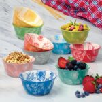 Botanical Stoneware Bowls, 10 Piece Set - Image 7