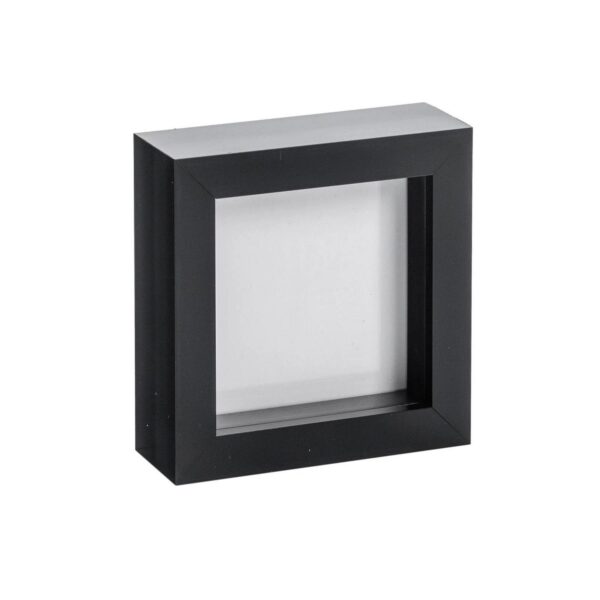 Box Picture Frame Deep 3D Photo Display 4x4 Inch Square Standing Hanging Black