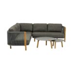 Bramblecrest Copenhagen Corner Sofa Patio Set with Duo Round Coffee Tables - Image 6