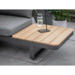 Bramblecrest Montpellier Modular Corner Sofa Patio Set with Teak Side and Coffee Tables - Image 4