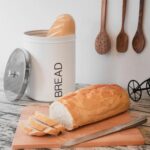 Bread Bin Storage Kitchen Loaf Roll Food Box Retro Home Container White - Image 5