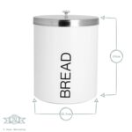 Bread Bin Storage Kitchen Loaf Roll Food Box Retro Home Container White - Image 3