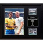 Carlos Alberto Signed Framed Photograph with Bobby Moore