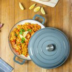 Cast Iron Shallow Casserole Dish with Lid Enameled Hob to Oven 30cm Slate Grey - Image 6