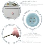 Ceramic Cabinet Knob Kitchen Bedroom Cupboard Door Drawer Handles Blue Button - Image 2