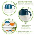 Ceramic Dipped Flecked Belly Coffee Mugs Patterned Tea Cup 370ml 4 Colours - Image 2