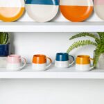 Ceramic Dipped Flecked Belly Coffee Mugs Patterned Tea Cup 370ml 4 Colours - Image 4