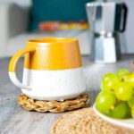 Ceramic Dipped Flecked Belly Coffee Mugs Patterned Tea Cup 370ml 4 Colours - Image 5