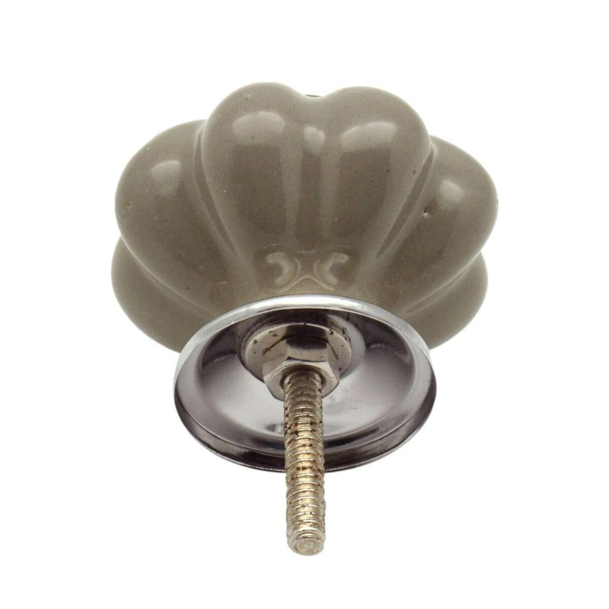 Ceramic Door Knob Cabinet Drawer Handle, Vintage Design - Grey - x1 - Image 5