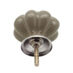 Ceramic Door Knob Cabinet Drawer Handle, Vintage Design - Grey - x1 - Image 5