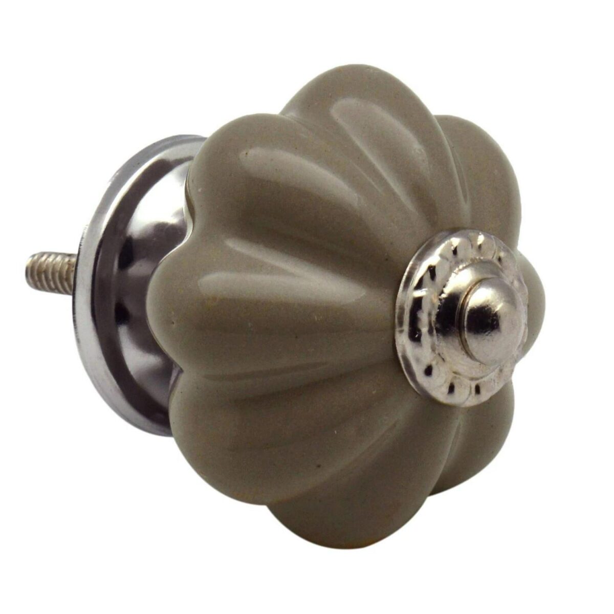 Ceramic Door Knob Cabinet Drawer Handle, Vintage Design - Grey - x1 - Image 4