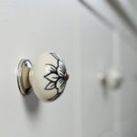 Ceramic Door Knobs Cabinet Drawer Handle Set, Floral Design, Flower Bud - x6 - Image 6