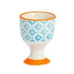 Ceramic Egg Cup Cups Kitchen Breakfast Porcelain Dining - Blue / Orange - x2 - Image 4