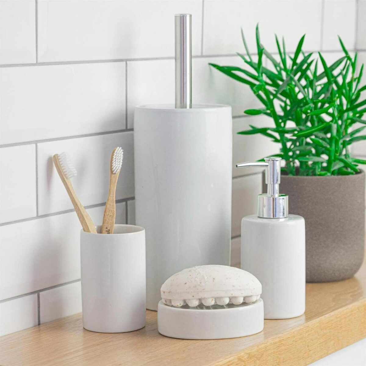 Ceramic Soap Dish Tray Saver Holder Bathroom Kitchen Glazed Sink Stand - White - Image 6