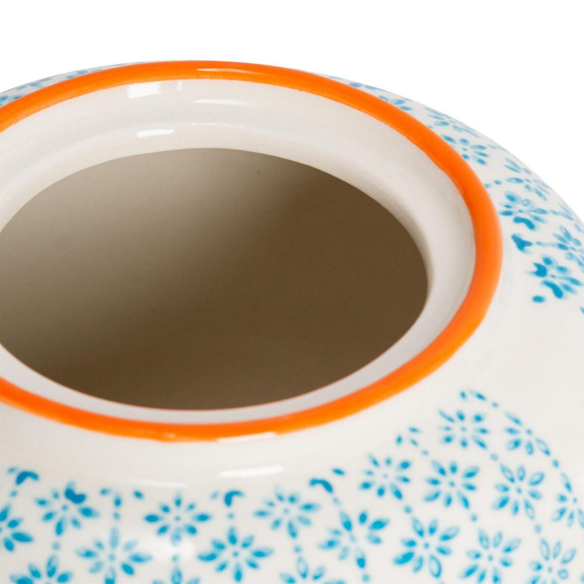Ceramic Teapot Porcelain Vintage Style Herbal Tea Serving Pot 820ml, Blue Orange - Image 4