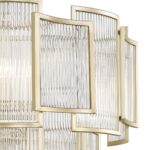 Chicago 13 Light Matt Gold Grand Tiered Pendant Light 77.5cm - Image 4