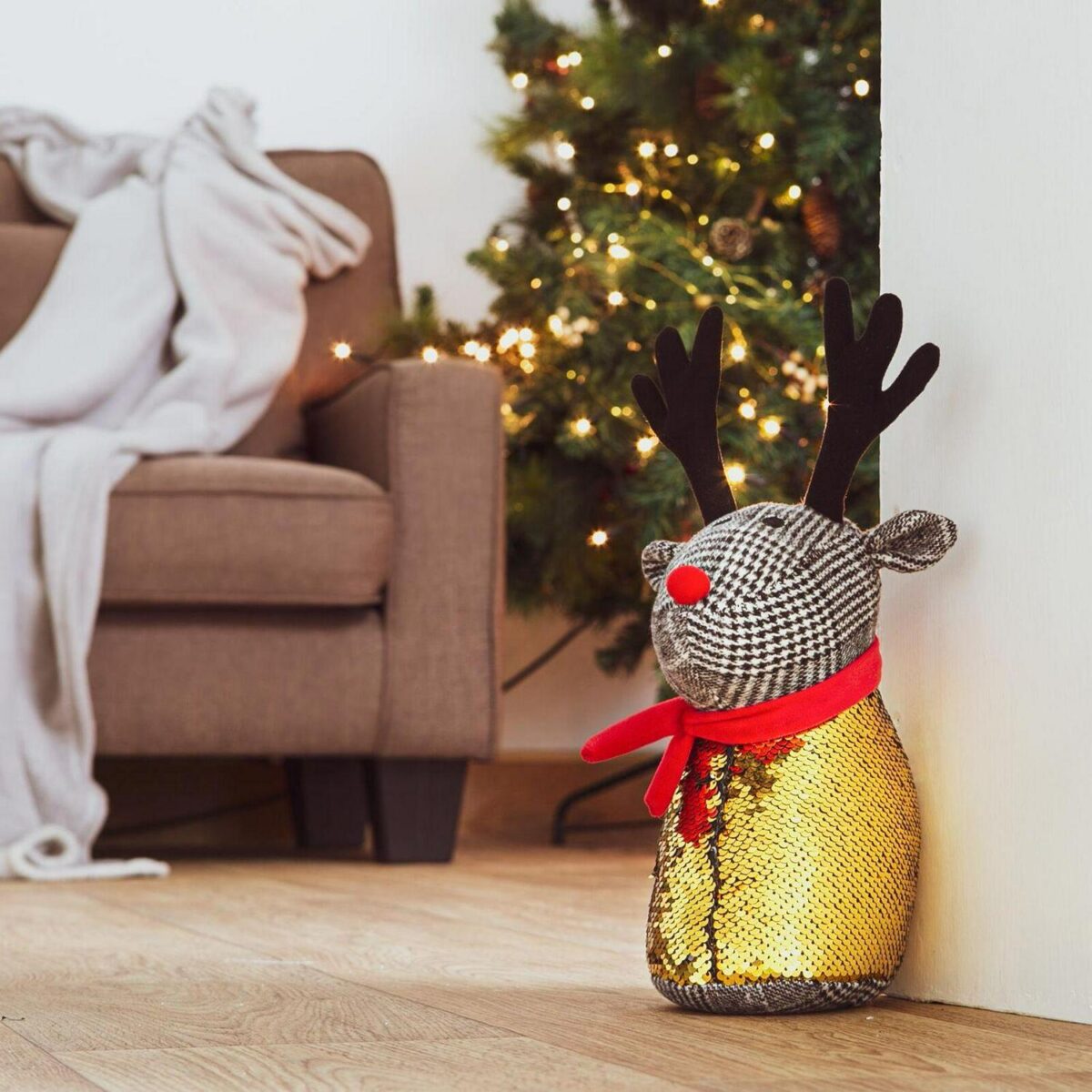 Christmas Door Stop Novelty Decorative Interior Weighted Doorstop Reindeer - Image 6