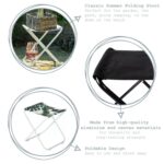 Classic Folding Stool Lightweight Material Practical Foldable Design Black - Image 2