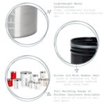 Coffee Storage Canister Kitchen Canisters Jars Pots Jar Container Metal Black - Image 2