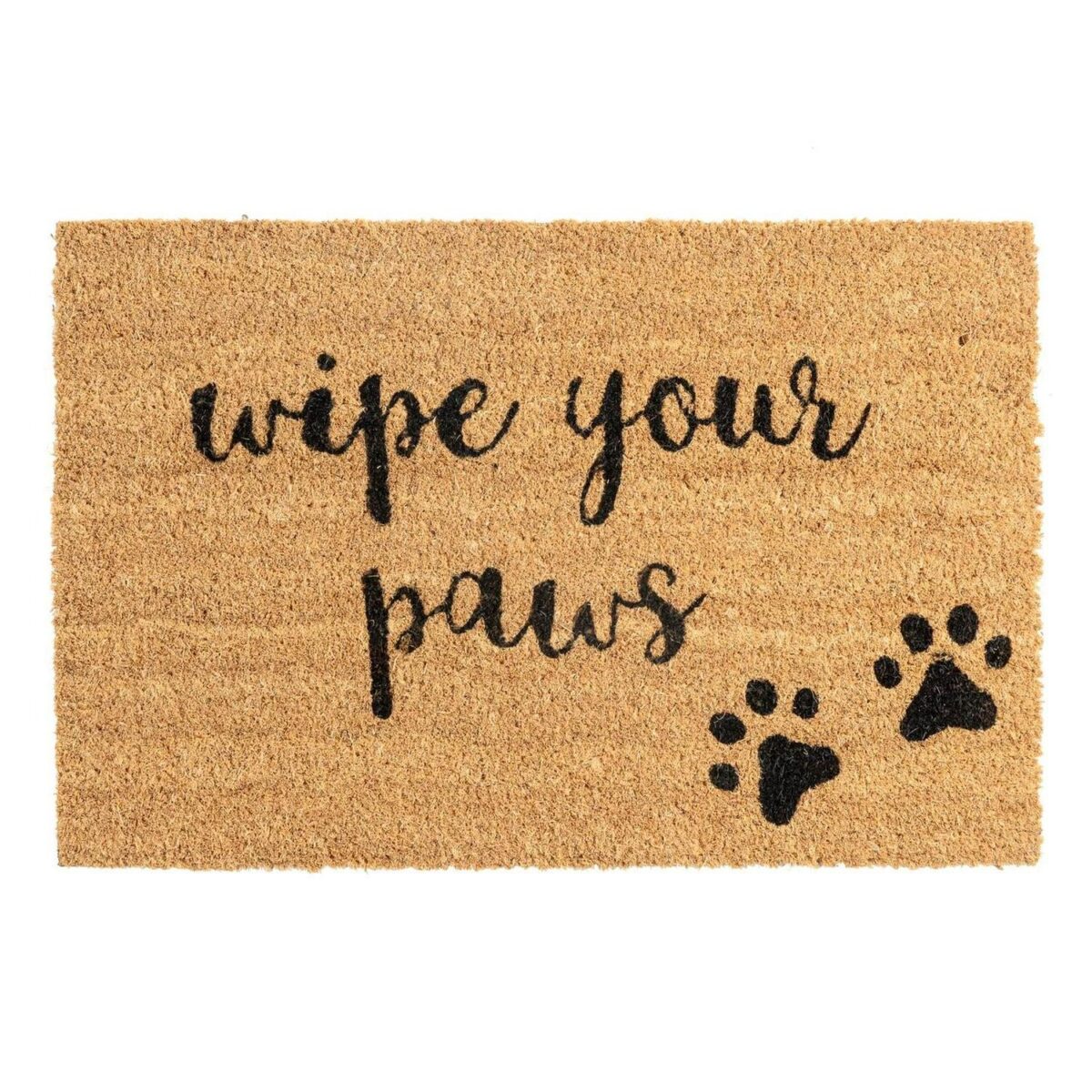 Coir Door Mat Natural Coconut Indoor Outdoor Welcome Mats 60 x 40cm Paws - Image 1