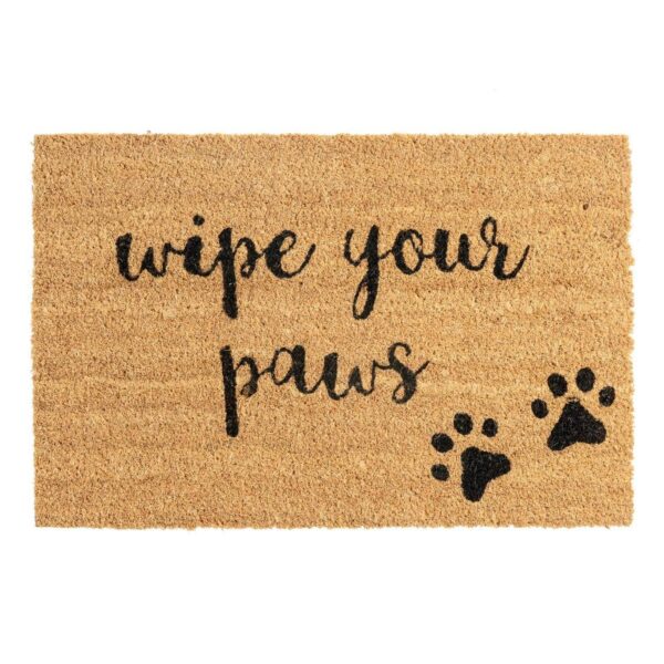 Coir Door Mat Natural Coconut Indoor Outdoor Welcome Mats 60 x 40cm Paws