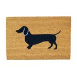 Coir Door Mat Natural Coconut Indoor Outdoor Welcome Mats 60 x 40cm Sausage Dog
