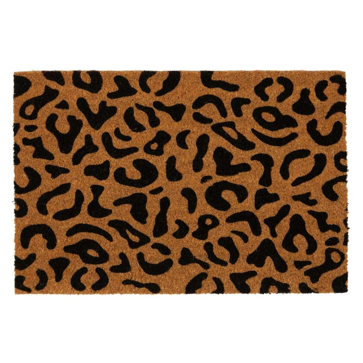 Coir Door Mat Natural Coconut Indoor Outdoor Welcome Mats 60 x 40cm Leopard - Image 1