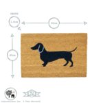 Coir Door Mat Natural Coconut Indoor Outdoor Welcome Mats 60 x 40cm Sausage Dog - Image 3