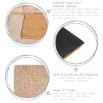 Coir Door Mat Natural Coconut Indoor Outdoor Welcome Mats 60 x 40cm Rainbow - Image 2