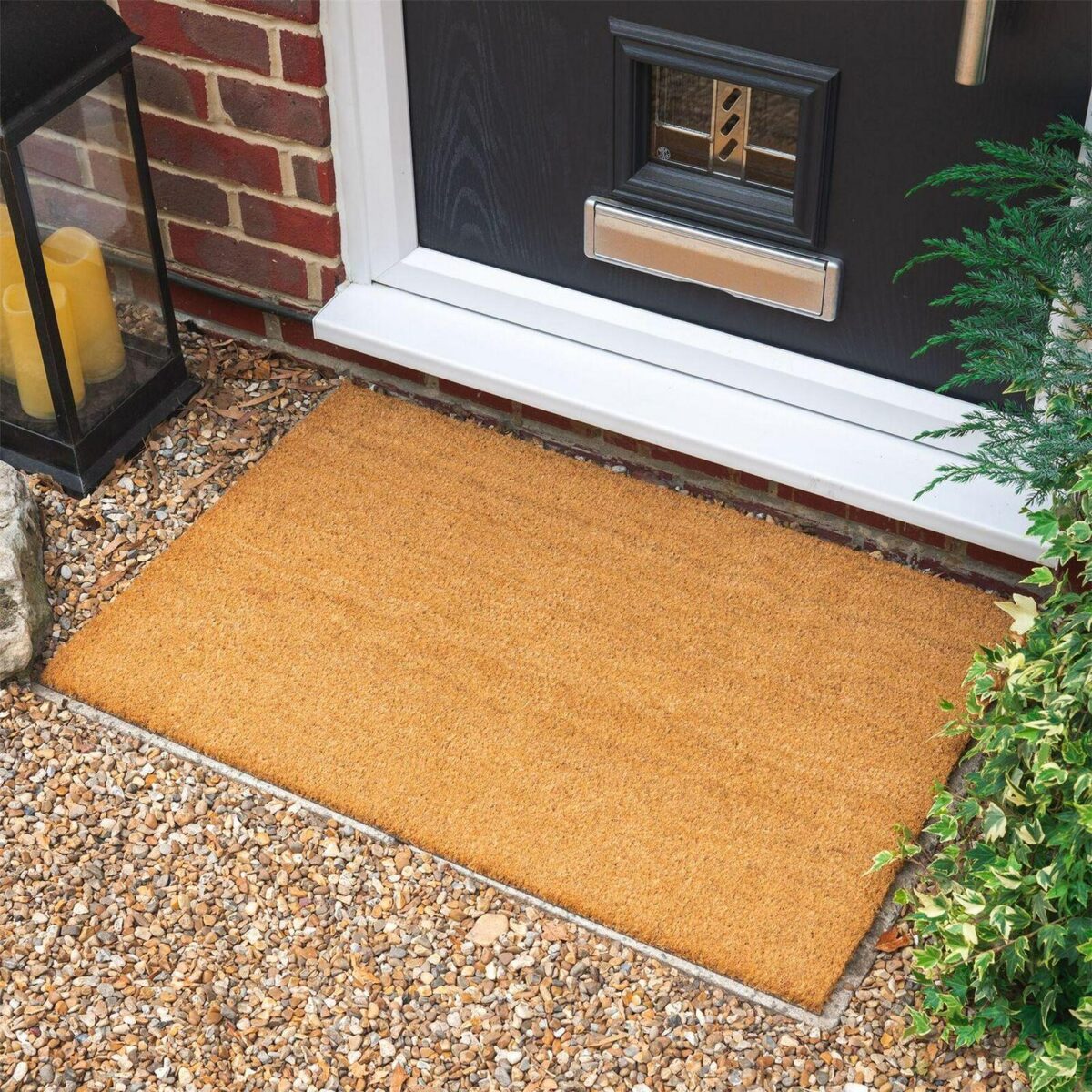 Coir Door Mat PVC Outdoor Indoor Heavy Duty Non Slip 40cm Plain - Image 6