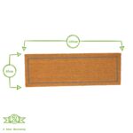 Coir Double Door Mat Natural Indoor Outdoor Welcome Mats 120 x 40cm Grey Inset - Image 3