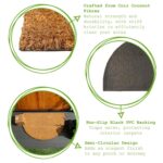 Coir Half Moon Door Mat Natural Indoor Outdoor Welcome Mats 60 x 40cm Classic - Image 2