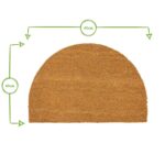 Coir Half Moon Door Mat Natural Indoor Outdoor Welcome Mats 60 x 40cm Classic - Image 3