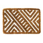 Coir Scraper Door Mat Wire Outdoor Boot Scrubber Welcome Mats 60 x 40cm Natural
