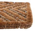 Coir Scraper Door Mat Wire Outdoor Boot Scrubber Welcome Mats 60 x 40cm Natural - Image 4