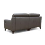 Colby Dark Grey Leather Large 2 Seater Sofa with Power Footrests - Image 7