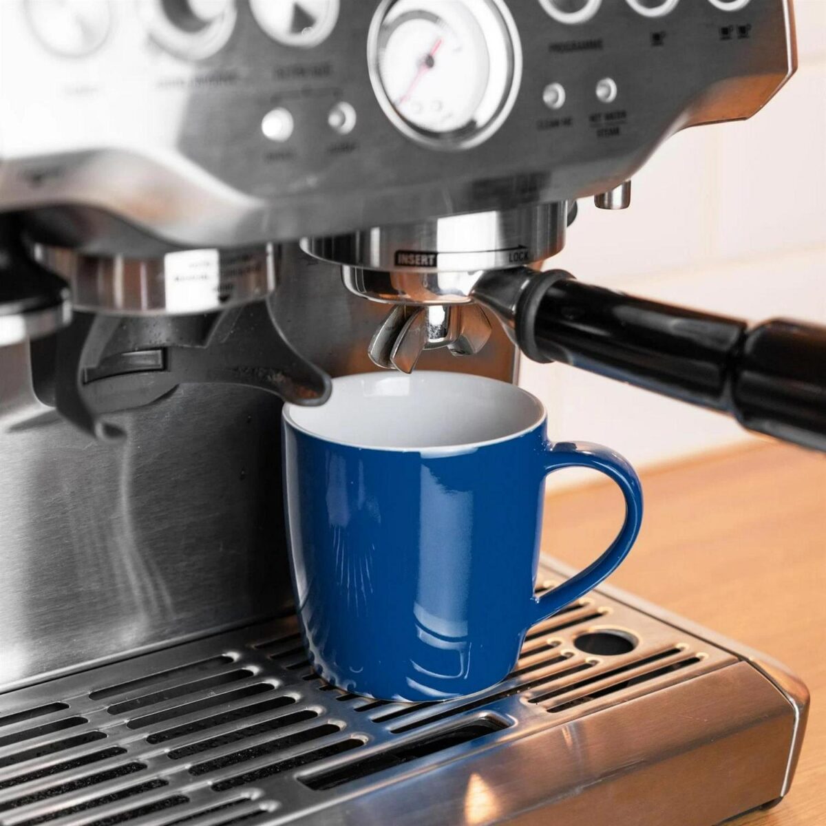 Coloured Coffee Mug Modern Porcelain Cappuccino Tea Cup 350ml Navy - Image 5