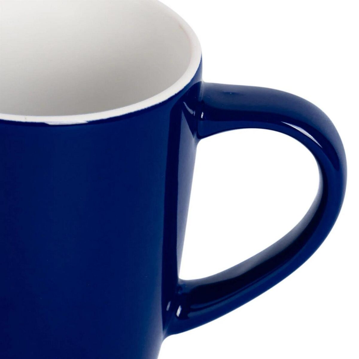 Coloured Coffee Mug Modern Porcelain Cappuccino Tea Cup 350ml Navy - Image 4
