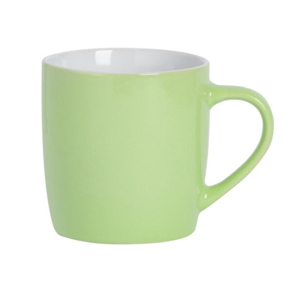 Coloured Coffee Mug Modern Porcelain Cappuccino Tea Cup 350ml Green
