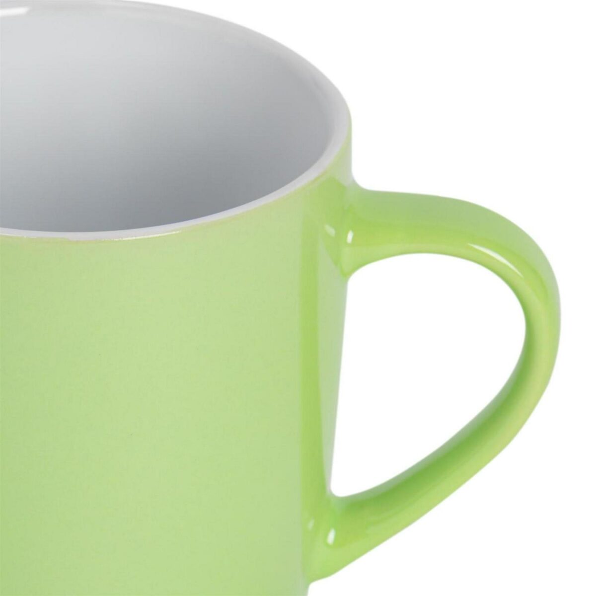 Coloured Coffee Mug Modern Porcelain Cappuccino Tea Cup 350ml Green - Image 4