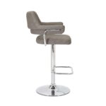 Cortez Dark Grey Faux Leather Gas Lift Bar Stool, 2 Pack - Image 7