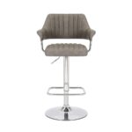 Cortez Dark Grey Faux Leather Gas Lift Bar Stool, 2 Pack - Image 5
