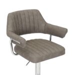 Cortez Dark Grey Faux Leather Gas Lift Bar Stool, 2 Pack - Image 3